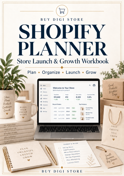 ChatGPT Image Sep 16, 2026, 07_38_46 AM Shopify Store Launch & Growth Planner – E-Commerce Workbook